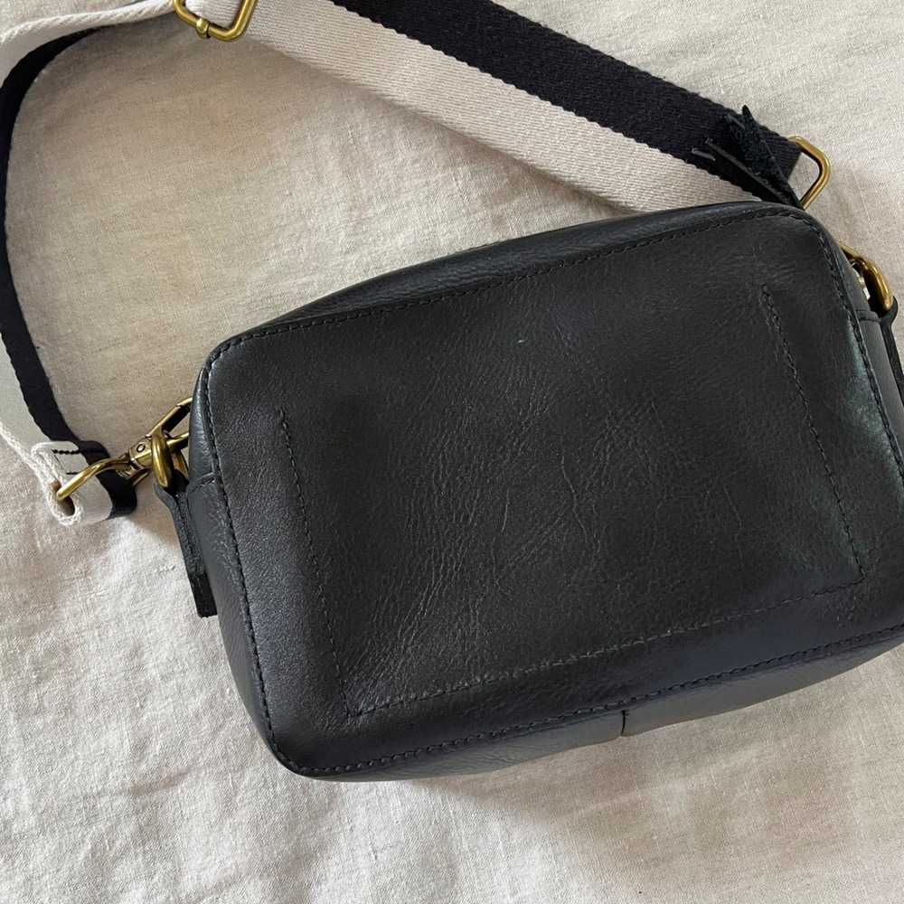 Madewell Transport Camera Crossbody Leather Bag Black - Picture 6 of 10